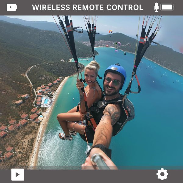 4K60FPS 30MP Action Camera with Front LCD and Touch Rear Screens, Underwater Camera with 64GB Memory Card, 132FT Waterproof Camera, EIS, 5X Zoom, WiFi Remote Control（Blue） - Image 4